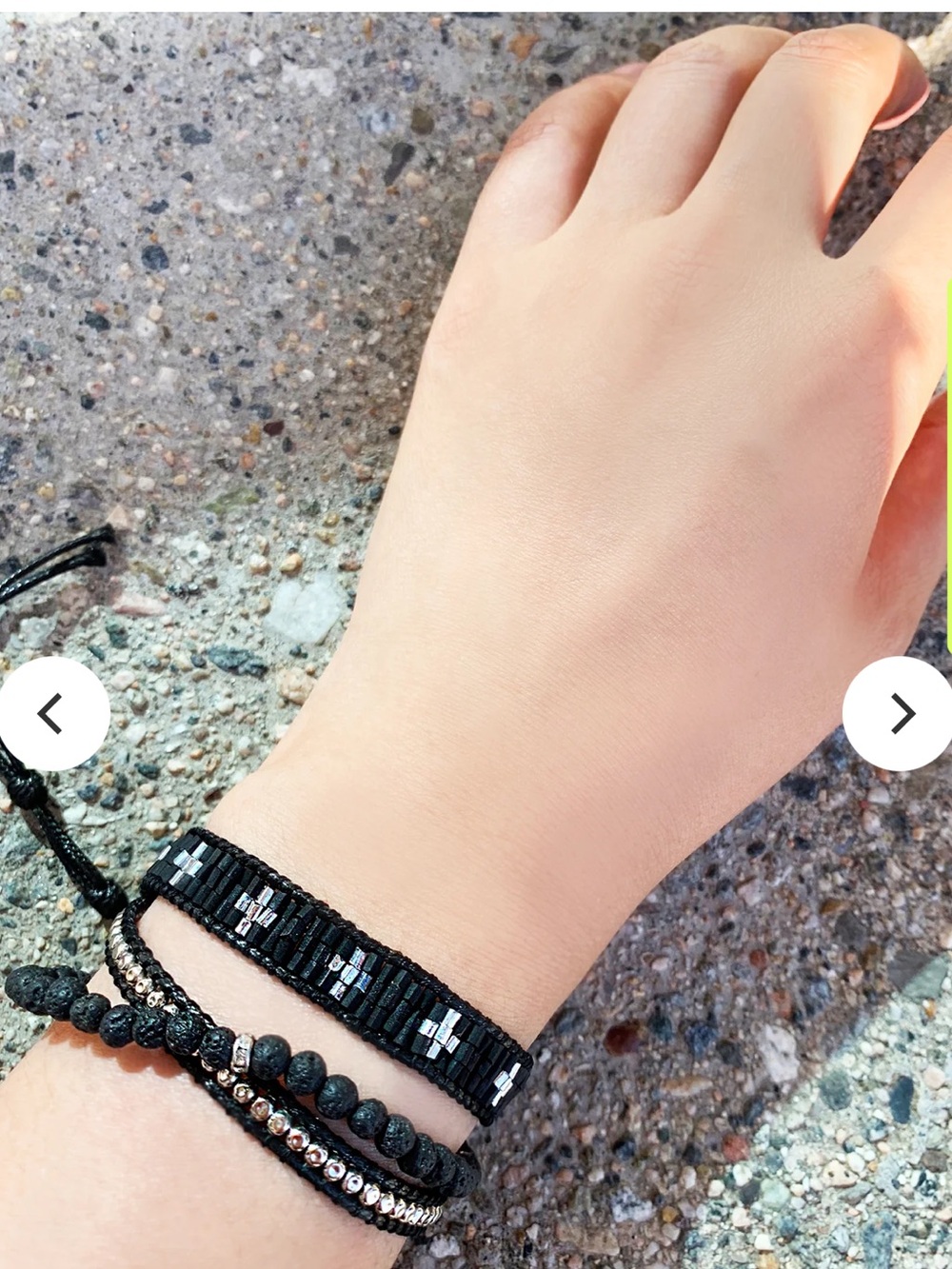 LASR X Katie Soleil Maddox Triple Wrap Beaded Bracelet